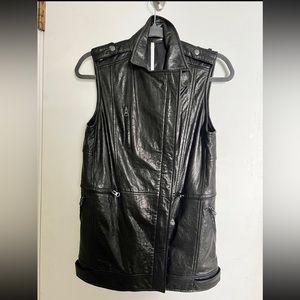 EUC! One of a kind, 90s grunge Truth and Pride Leather Vest. Size XS
